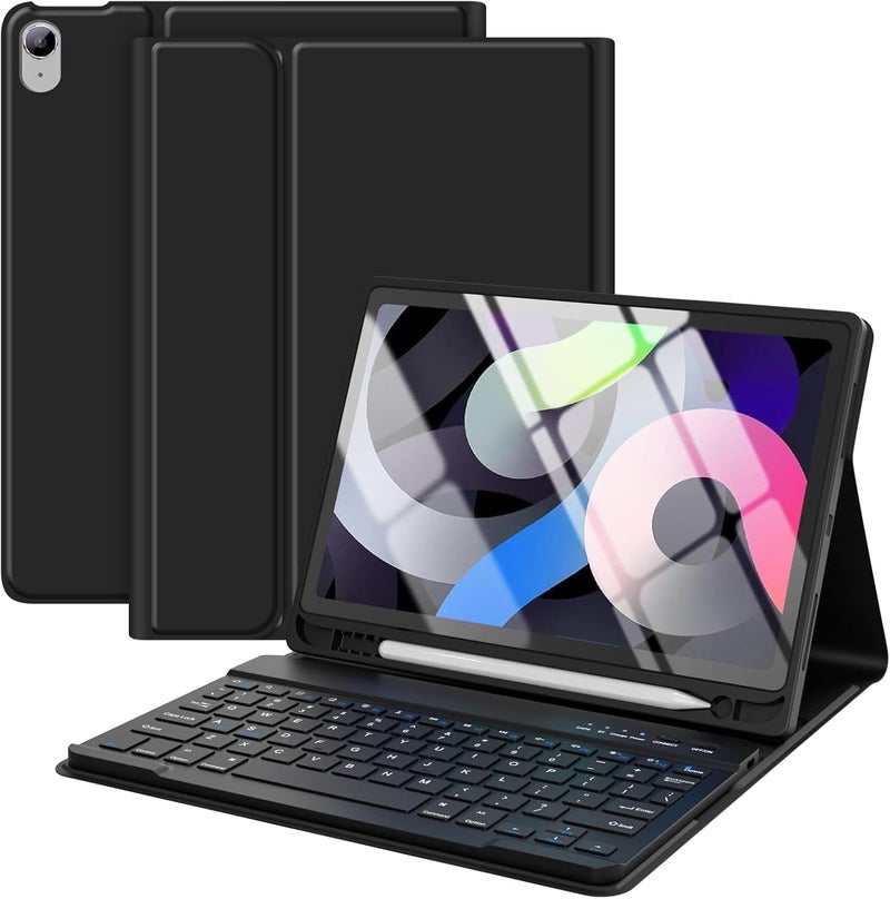 TaIYanG for iPad Air 11 inch M2 Case with Keyboard 10.9 inch for iPad Air 5 2022/iPad Air 4th Gen Keyboard Case with Pencil Holder, Wireless Keyboard for Air 11" M3/M2 (2025/2024)/iPad Air 5/4 - Image 1